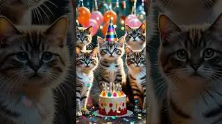 Cat Birthday Party in 4K 🎉🎂 | Realistic & Adorable Cat Videos You Must See!