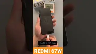 Redmi 67W fast charger fully charged just 54min #short #youtubeshorts