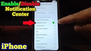 How to Enable or Disable Notification Center when locked on iPhone X