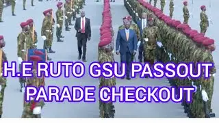 H.E RUTO CHECK ON GSU PASSOUT PARADE.