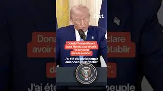 Donald Trump d&eacute;clare avoir &eacute;t&eacute; &eacute;lu pour r&eacute;tablir &ldquo;le bon sens dans le monde&rdquo;