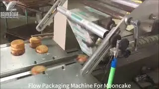 Flow Packaging Machine For Mooncake,Mooncake Packing Machine#Thaidessert #flowwrapper #mooncake
