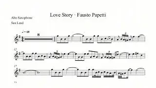 Плюс Fausto Papetti - Love StoryСАКСОФОН АЛЬТ + PDF