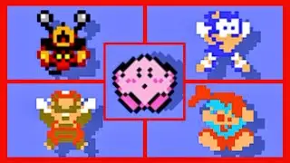 Super Mario Bros. Remastered HD - Famous Characters GAME OVER Screens Comparison