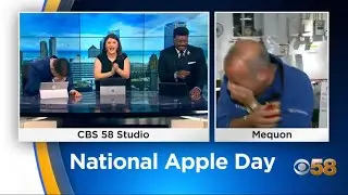 National Apple Day on the CBS 58 Morning News, News Anchor Alex Corradetti