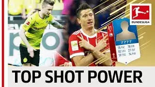 Top 10 Players Highest Shot Power World Cup 2018 - EA SPORTS FIFA 18 - Reus, Lewandowski & More