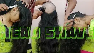 Women Head Shave At Home By Barber | Head shave Fake Video 👌💕💯