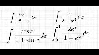 Further Calculus Practice | ln Pattern Integrals (f prime over f) |