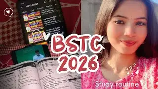 BSTC 2026 😇study routine🩷🌷#bstc #vlog 
