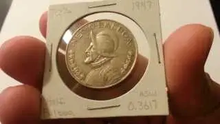1947 Repvblica De Panama 90% Silver Medio Half Balboa - Mintage of 450,000