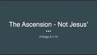 The Ascension - Not Jesus' | Guest Speaker Pastor Cole Mizel | July 20, 2025