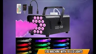 Fog Machine with 18 LED Lights
