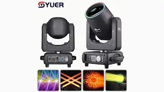 YUER&trade;️350W Bulb Beam Spot Moving Head Light With Aperture +Focus+ 48+8+24 Prism+ Atomization