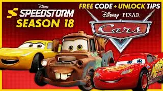 🚨 CARS Lightning McQueen, Tow Mater, Cruz 🔥 NEW FREE CODE Disney Speedstorm Season 18 - Unlock 2026