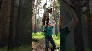 A mother grizzly bear's desperate roar was a plea for help to save its trapped cub. #rescue #bear