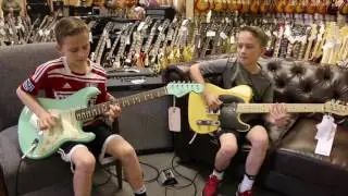 13-летние близнецы: Зейн и Ноа Стэнли играют на Fender Stratocaster и Telecaster