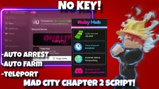 [💸Auto Farm]Best Roblox Mad City Chapter 2 Script! | Ruby Hub | Rayscript 2026