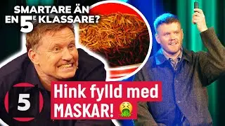 Kommer Klas Eriksson få en hink med maskar hälld över sig? | Smartare än en femteklassare | Kanal 5