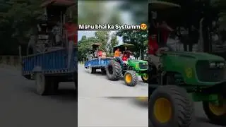 Nishu bhai ka Systumm😍#nishudeshwal#rohitdeshwal#modifiedtractor#tractorstunt#tochanking#swaraj855