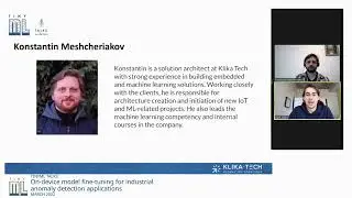 tinyML Talks: on-device model fine-tuning for industrial anomaly detection applications