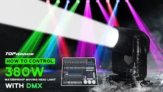 How to Control 380W Waterproof Beam Moving Head Light | DMX Setup Guide