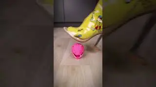 High heels smash some oddly satisfying toys #asmr