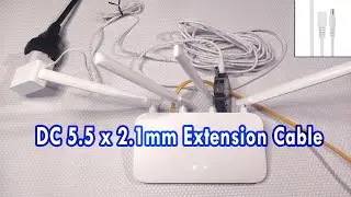 DC 5.5x2.1mm Female to Male Power Extension Cable 60W (5m/16ft)