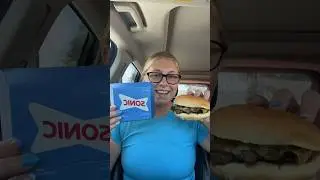 Trying Sonic&rsquo;s NEW smasher burger 🤤😋 #sonic #fastfood #foodie #newitem