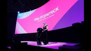 Una Fitzpatrick-Director of Technology Ireland, welcoming all to the Round Room at the Mansion House