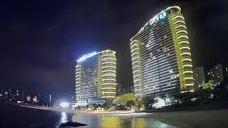 電視劇在十里銀灘取景, 燈光照亮整個沙灘 Vlog Country Garden Silver Beach