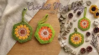 Crochet Bag 💖 Crochet Granny Hexagon Bag Tutorial 💖 Crochet  Mini Bag