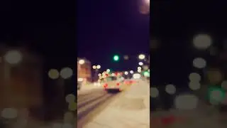 Winter Night City Cars Lighting Blur Background Video 4K | No copyright footage | Free Download