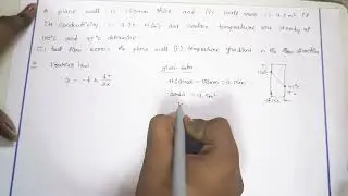 PROBLEM ON HEAT TRANSFER | WALL PROBLEM| HEAT FLOW ACROSS THE PLANE WALL | TEMPRATURE GRADIENT|