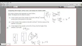 Computing side length, surface area, and volume of similar solids