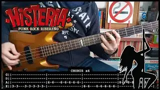 HISTERIA PUNK ROCK - Baila morena 💃 (BASS TABS) [lyrics + PDF]