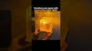 Elevate your ambiance with the rotating WATER RIPPLE NIGHT LIGHT AURA LAMP 🛋️