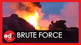 Russian Army Puts Out Oil Well Fire With Anti-Tank Gun