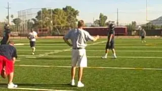 Mike Stoops in passing defense drills