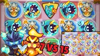 7 vs 15 | Max Tesla vs FULL TABLE Max Monk | Rush Royale