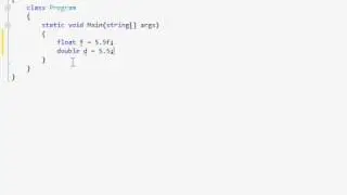 C# Tutorial 3 -  Declaring Data Types