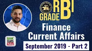 RBI Grade B FM Current Affairs: September 2019 (Part 2)
