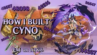 WISHING & BUILDING CYNO, EM OR ATK% SANDS? | Genshin Impact