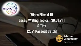 Wipro Essay Writing  tips discussion- 30th January | Wipro - NLTH 2021 discussion Part 4