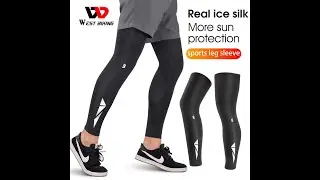WEST BIKING Knee Pad Support UV Protection Leg Sleeves Ice Silk Breathable Cycling Running 0213076