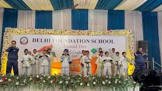 Delhi Foundation School Annual function karate performance 