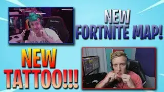 Tfue Has A New Tattoo?! New Map Coming To Fortnite!!! | Fortnite moments #5