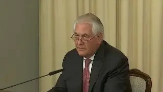 Rex Tillerson holds joint news conference with Russian Foreign Minister after meeting Vladimir Pu&hellip;