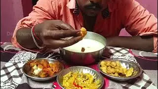 Eating Basi Pakhala Bhat ll Odisha food ll Indian foods ll Mukbang ll Desikhanpan eating