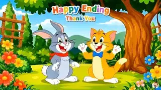 Gray Rabbit & Gold Cat Backyard Adventure &ndash; Funny Cartoon Slapstick Chaos