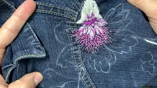 Bordado de Pedraria Em Jaqueta Jeans - Parte 2